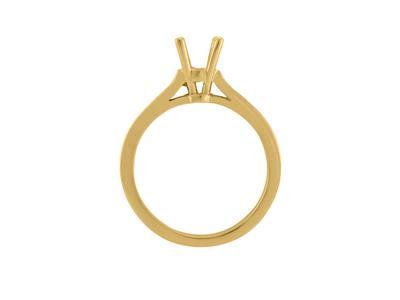 Solitär Mit 4 Krappen Für Mittelstein 6,8 Mm, 18k Gelbgold. Ref. Ga10120