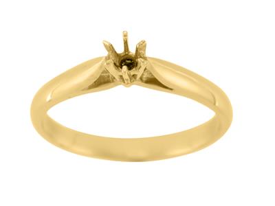 Solitär Mit 6 Krappen Für 3,5 MM Große Steine, 18k Gelbgold. Ref. 25374 - Standard Bild - 2