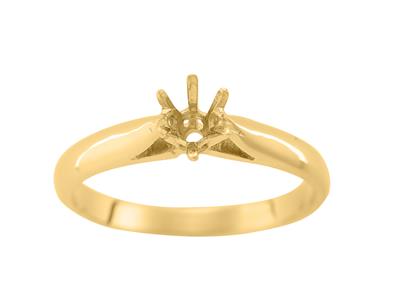 Solitär Mit 6 Krappen Für 4,5 MM Große Steine, 18k Gelbgold. Ref. 25376 - Standard Bild - 2