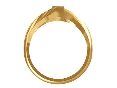 Kreuzförmiger Ringkörper, 18k Gelbgold, Ringgröe 5253. Ref. S230 Gröe M
