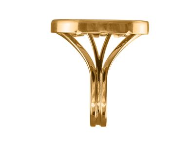 Münzring 20 Franken, Unsichtbare Krappenfassung, Rotgold 18k 4n - Standard Bild - 2
