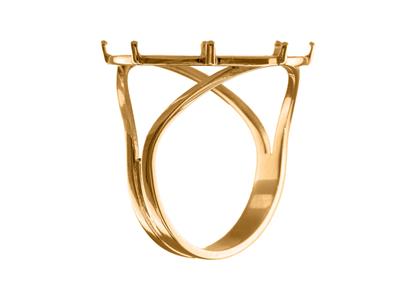 Ring Als Münzhalter Für 20 Franken,8er-fassung, Durchbrochener Körper , Rotgold 18k 4n