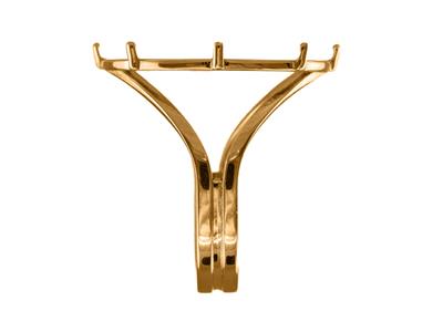 Ring Als Münzhalter Für 20 Franken,8er-fassung, Durchbrochener Körper , Rotgold 18k 4n - Standard Bild - 2