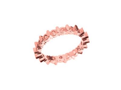 Trauring Barrette Rechts 1 Reihe, 18k Rotgold. Ref. 451/5009 - Standard Bild - 1