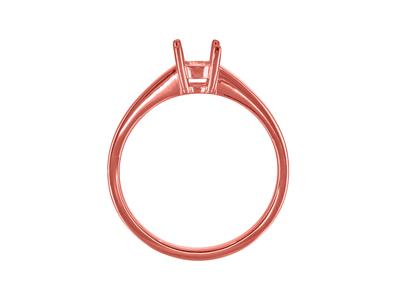 Solitaire 11402 4 Griffes, Corps Plat Pour Pierre De 5,0mm, Or Rouge 5n 18k - Standard Bild - 2