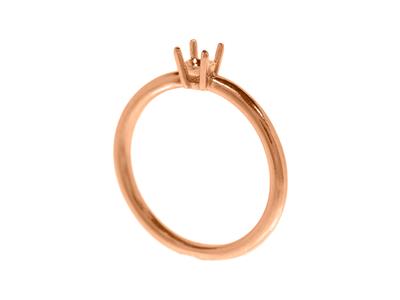 Solitaire 11404 4 Griffes, Corps Bomb{ Pour Pierre De 3,8mm, Or Rouge 5n 18k - Standard Bild - 3