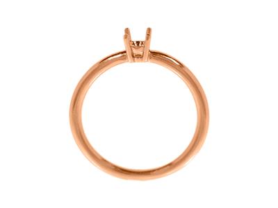 Solitaire 11404 4 Griffes, Corps Bomb{ Pour Pierre De 4,2mm, Or Rouge 5n 18k - Standard Bild - 2