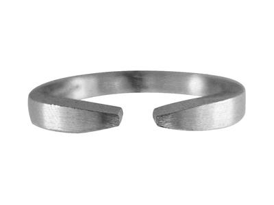 Flaches, Offenes Ringband, 18k Graugold Pd 13, Ringgröße 50 Ref. S61 - Standard Bild - 2