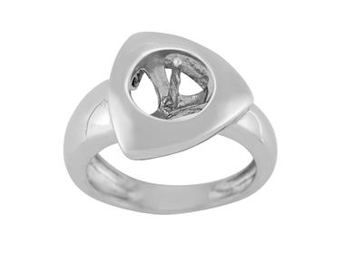 Ring Für Perlen Von 8 Bis 9 Mm, 925er Silber, Rhodiniert. Ref. Bg202 - Standard Bild - 2