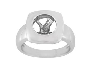 Ring Für Perlen Von 8 Bis 9 Mm, 925er Silber, Rhodiniert. Ref. Bg200 - Standard Bild - 2