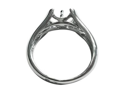 Ring Für Perlen Von 8 Bis 9 Mm, 925er Silber, Rhodiniert. Ref. Bg167 - Standard Bild - 2