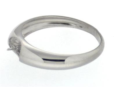 Ring Für Perlen Von 7 Bis 9 Mm, Silber 925, Rhodiniert. Ref. Bg138, Größe 54 - Standard Bild - 3