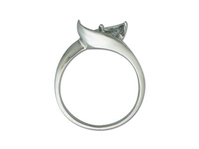 Ring Für Perlen Von 9 Bis 10 Mm, 925er Silber, Rhodiniert. Ref. Bg117 - Standard Bild - 3