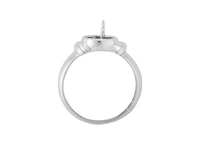 Ring Für Perlen Von 8 Bis 10 Mm, 925er Silber, Rhodiniert. Ref. Bg108
