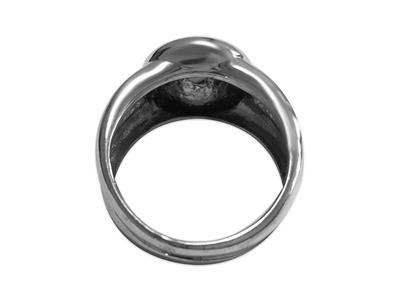 Ring Für Perlen Von 8 Bis 10 Mm, 925er Silber, Rhodiniert. Ref. Bg100 - Standard Bild - 2