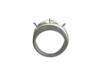 Ring Für Perle 10 Mm, Rhodiniertes 925er Silber. Ref. Bg215 - Standard Bild - 3