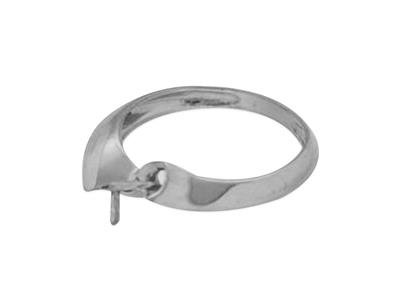 Ring Für Perlen Von 8 Bis 10 Mm, 925er Silber, Rhodiniert. Ref. Bg131