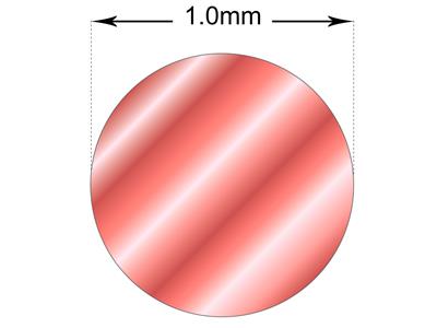 Runddraht Rotgold 18k 4n+ Geglüht, 1,00 MM - Standard Bild - 2