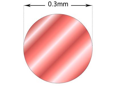 Runddraht Rotgold 18k 5n Geglüht, 0,30 MM - Standard Bild - 3