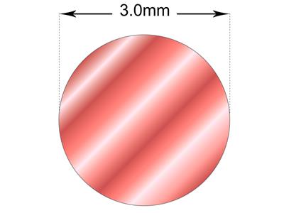 Runddraht Rotgold 18k 5n Geglüht, 3,00 MM - Standard Bild - 3