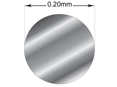 Laser-runddraht 18k Graugold Pd 12 Geglüht, 0,20 MM - Standard Bild - 3