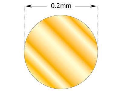Runddraht Laser 18k Gelbgold 3n, 0,20 MM - Standard Bild - 3