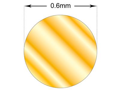 Runddraht 18k Gelbes Gold 3n Geglüht, 0,60 MM - Standard Bild - 3
