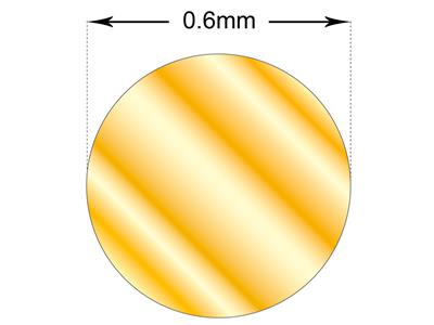 Runddraht 18k Gelbgold 3n Geglüht, 0,60 MM - Standard Bild - 3