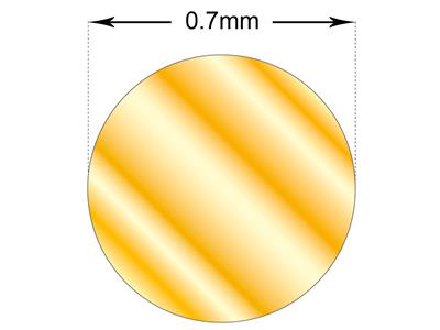 Runddraht 18k Gelbgold 3n Geglüht, 0,70 MM - Standard Bild - 3