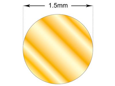 Runddraht 18k Gelbgold 3n Geglüht, 1,50 MM - Standard Bild - 3