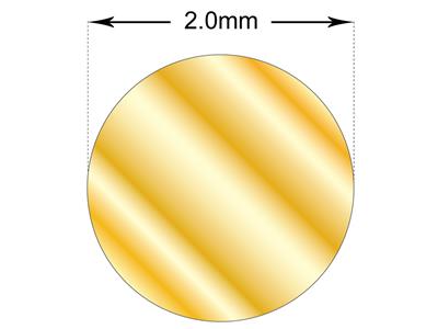 Runddraht 18k Gelbgold 3n Geglüht, 2,00 MM - Standard Bild - 3