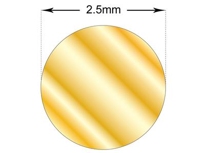 Runddraht 18k Gelbgold 3n Geglüht, 2,50 MM - Standard Bild - 3