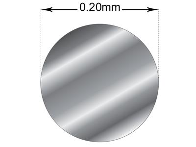 Laser-runddraht 18k Weißgold Bn Geglüht, 0,20 MM - Standard Bild - 3