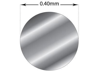 Runddraht 18k Weissgold Bn Geglüht,0,40 MM - Standard Bild - 3