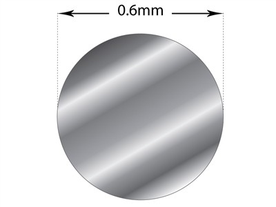 Runddraht 18k Weissgold, Bngeglüht,0,60 MM - Standard Bild - 3