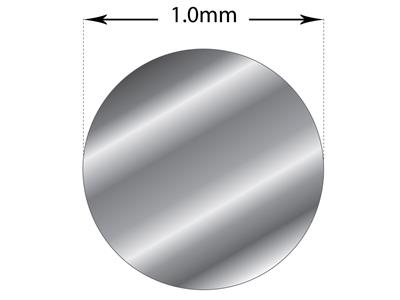 Runddraht 925er Silber, Kaltverfestigt, 1 MM - Standard Bild - 2