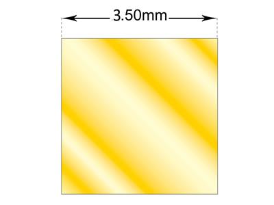 Quadratdraht 18k Gelbgold 3n Geglüht, 3,50 MM - Standard Bild - 3