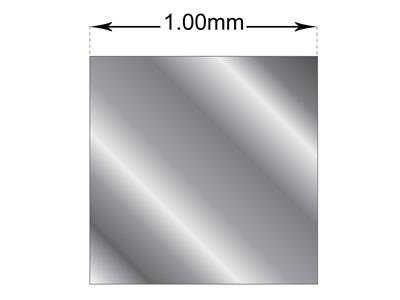 Vierkantdraht Silber 950 Geglüht, 1,00 MM - Standard Bild - 2