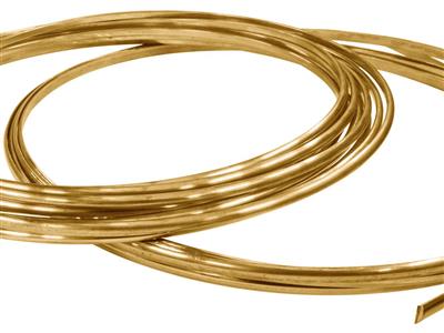 Halbmonddraht 18k Gelbgold 3n Geglüht, 2,50 X 1,25 MM