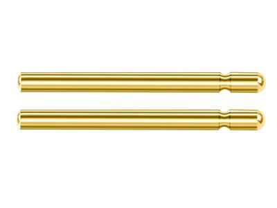 Ohrstecker Aus 9 kt gelbgold, 9,5 x 0,8 mm, 6er-pack, 100 % Recyceltes Gold - Standard Bild - 2