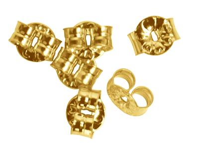 Belgischer Ohrstecker, 9k Gelbgold.ref. Sc30, Beutel Mit 3 Paaren - Standard Bild - 3