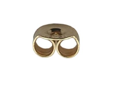 Glatter Belgische Ohrstecker-rückseite, Gelbgold 9k.ref. 7405, Paar