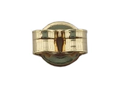 Glatter Belgische Ohrstecker-rückseite, Gelbgold 9k.ref. 7405, Paar - Standard Bild - 2