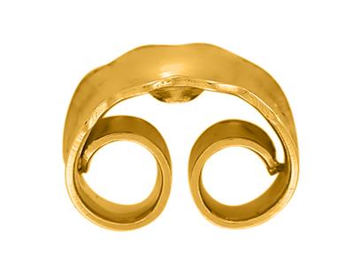 Belgische Ohrstecker-rückseite Mit Feston, Gelbgold9k. Ref. 07406 Ter,pro Paar