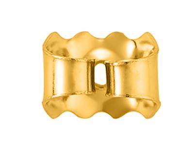 Belgische Ohrstecker-rückseite Mit Feston, Gelbgold9k. Ref. 07406 Ter,pro Paar - Standard Bild - 2