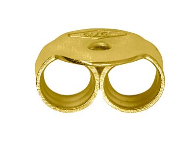 Glatter Belgischer Ohrring-verschluss, 9k-gelbgold. Ref. 7405, Stück
