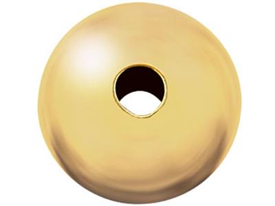 Glatte Kugel 2 Löcher, 4 Mm, Gelbgold 9k