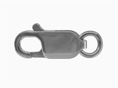 Fermoirs Plats Rectangle 9,7 X 3,8 MM Or Gris 9k