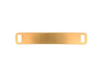 Plaque Identite Or Jaune 18k Rectangle 3,60 X 0,80cm Ep 0,60mm - Standard Bild - 1