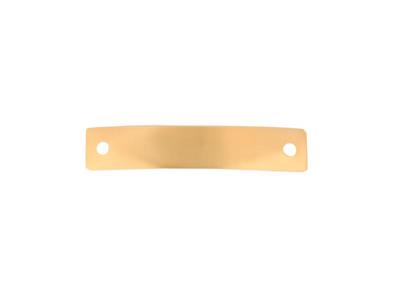 Identitätsplatte Rechteck 2 X 0,40cm, Dicke 0,30 Mm, Runde Löcher, Gelbgold 18k